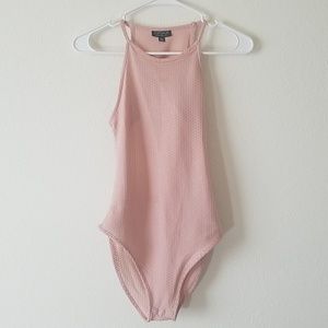 Nwot Topshop open back dusty pink body suit sz 2